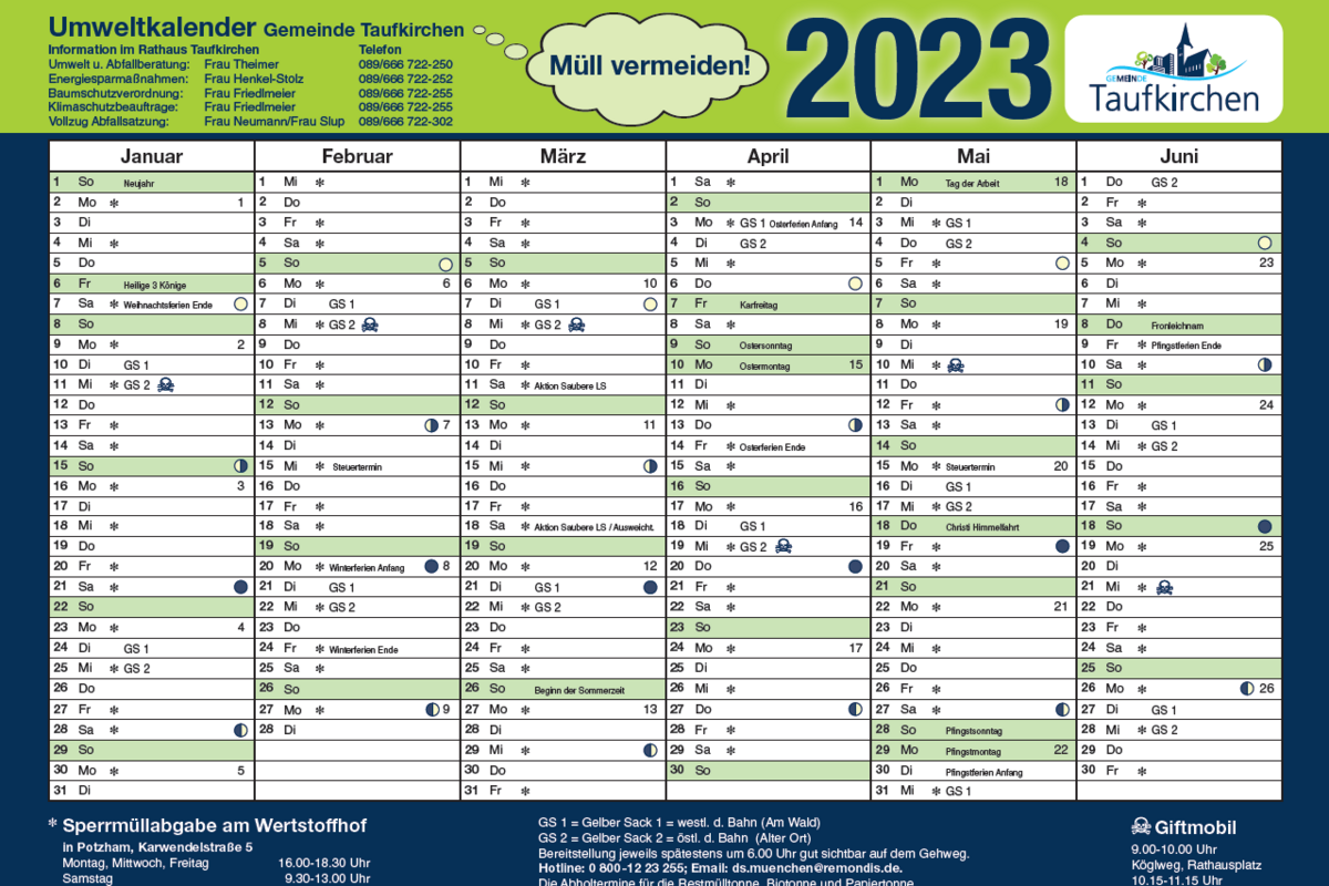 Bild Umweltkalender 2023