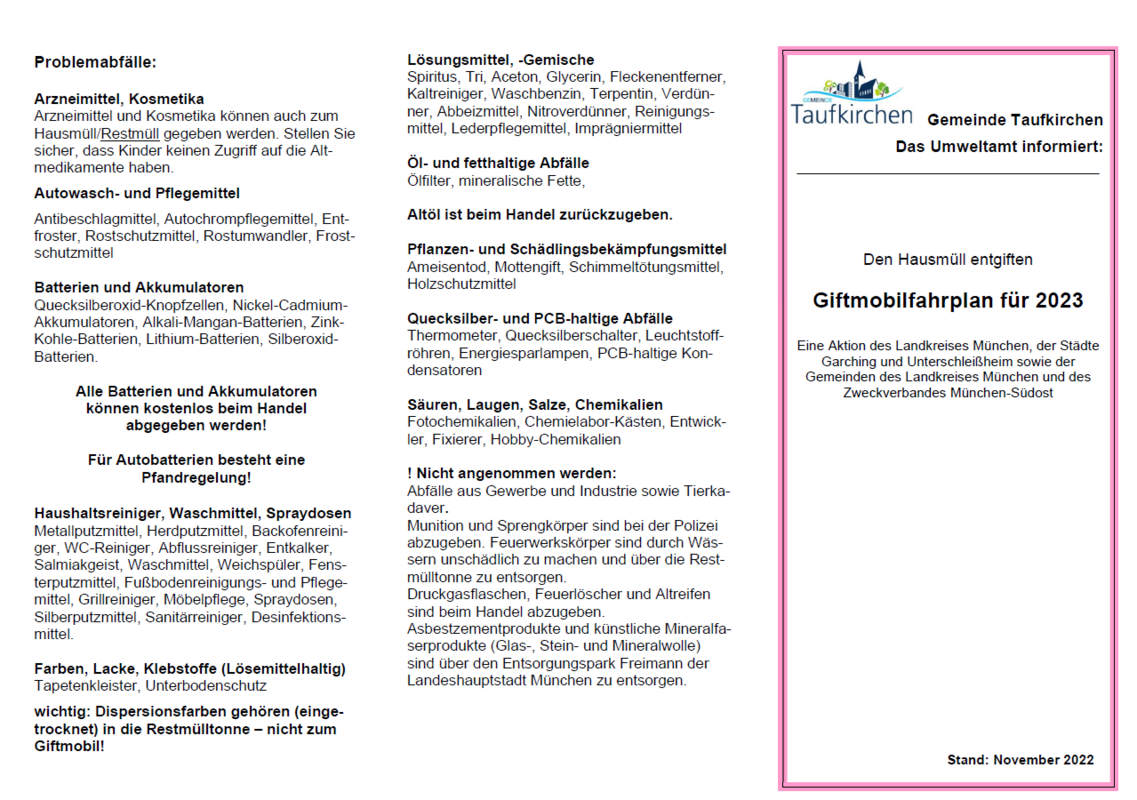 Bild Giftmobilfahrplan 2023